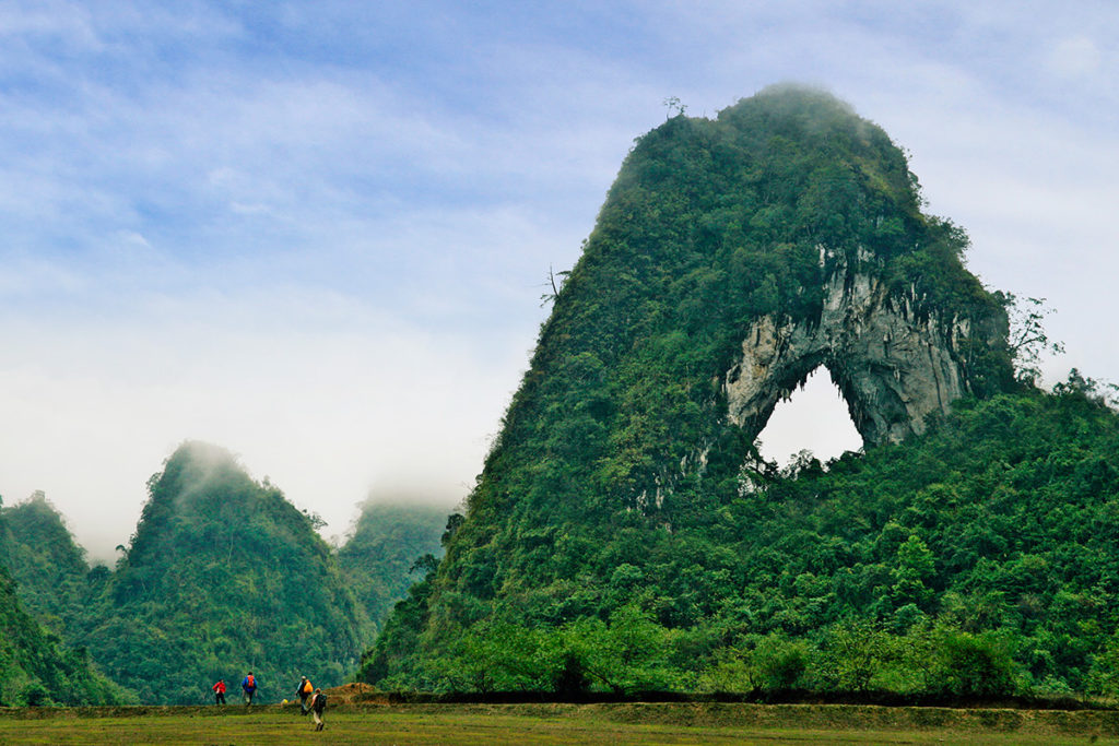 Trekking in der Gegend von Cao Bang in Vietnam