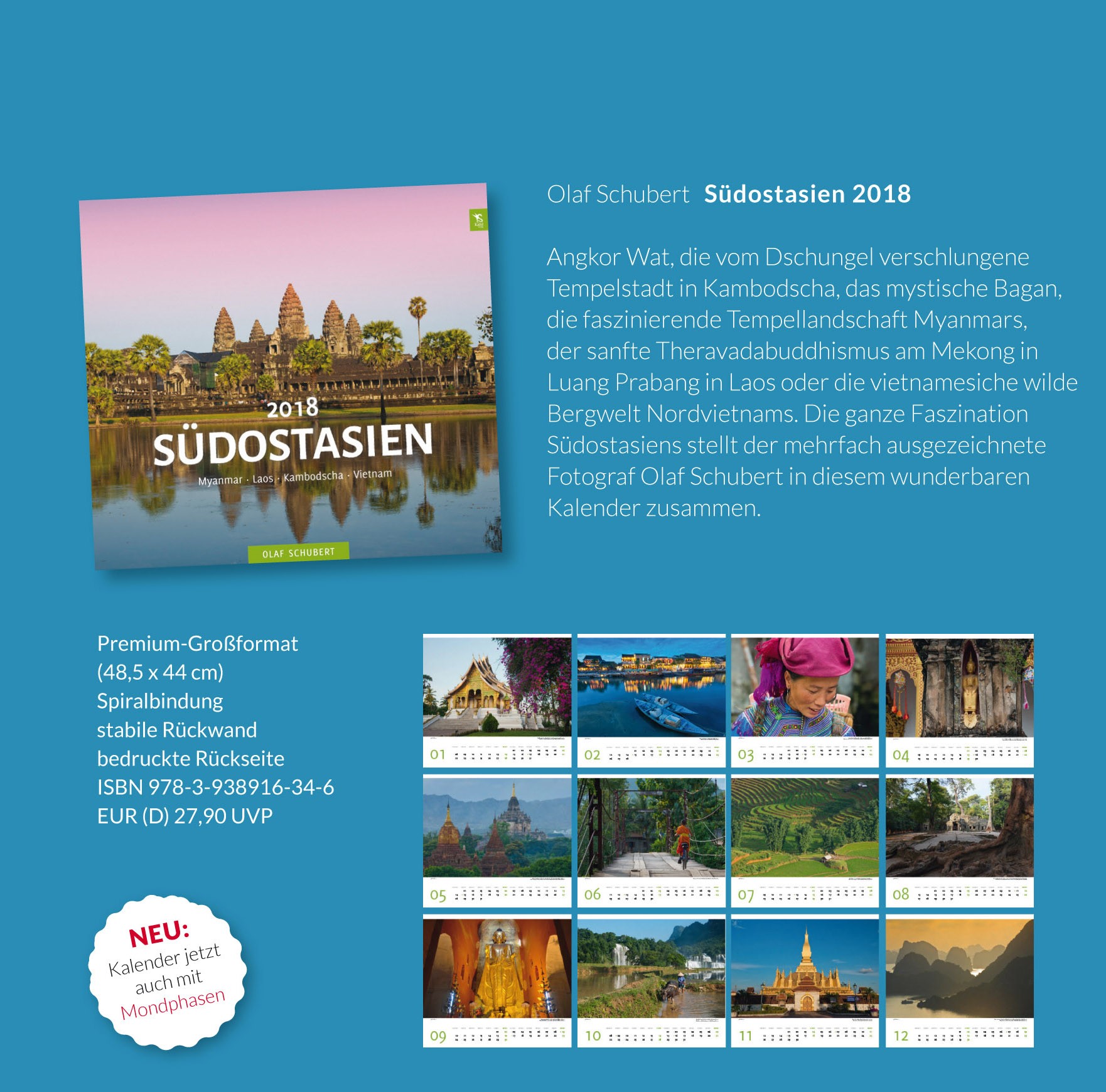 Fotokalender "Südostasien 2018" von Olaf Schubert