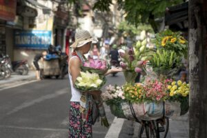 Blumenstand in Vietnam